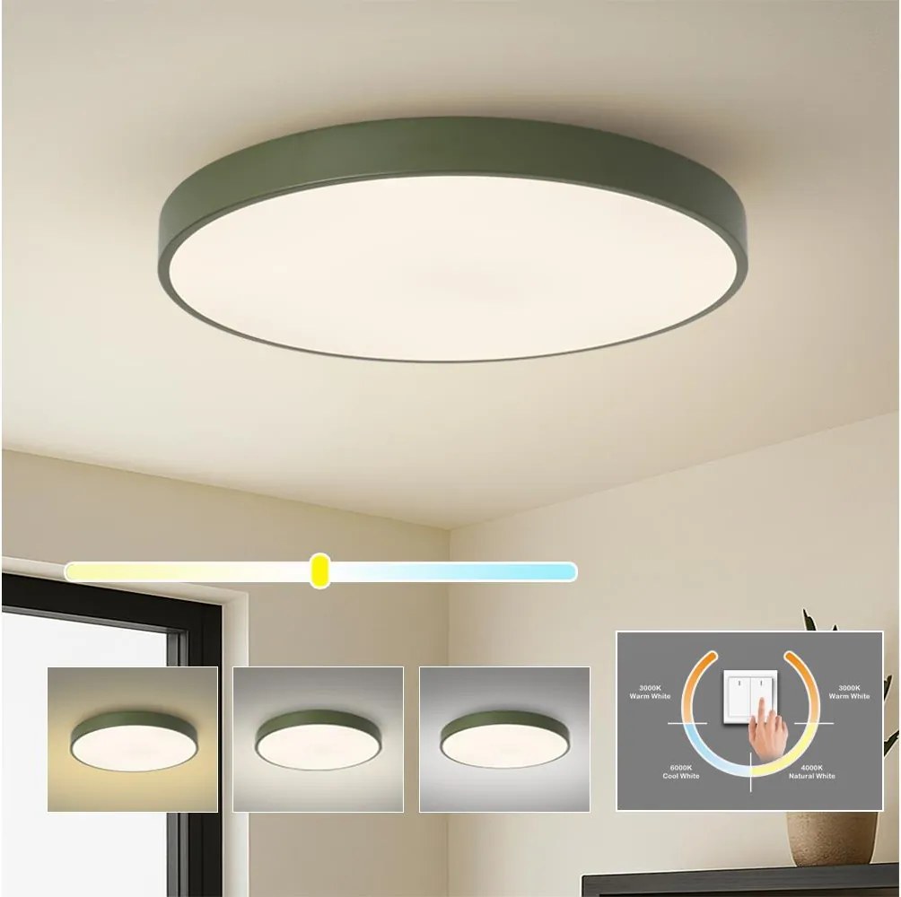 Brilagi - plafoniera LED POOL 100W/230V 3000/4000/6000K 80 cm verde