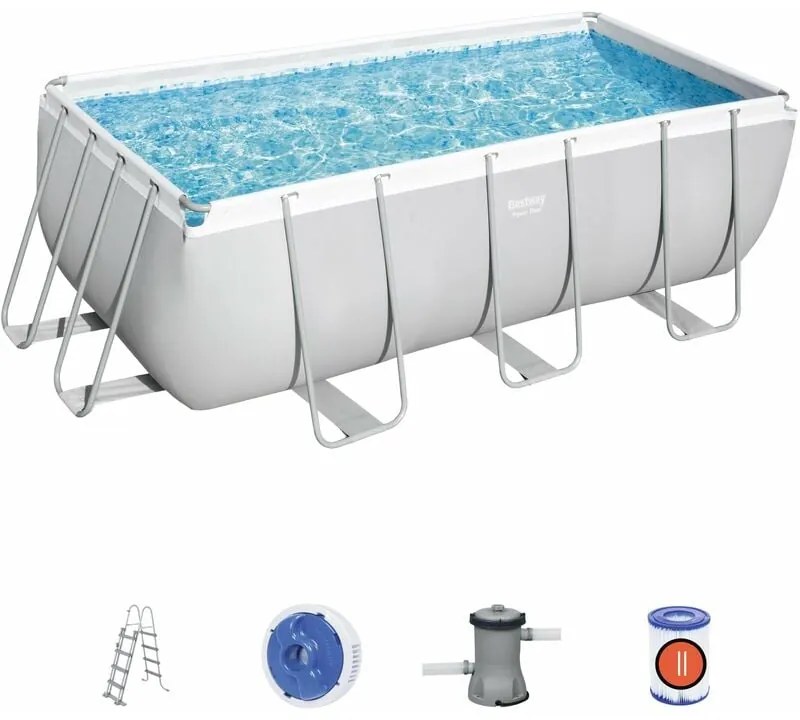Bestway - Piscina Power Steel Frame Rettangolare 412x201x122 cm 56456