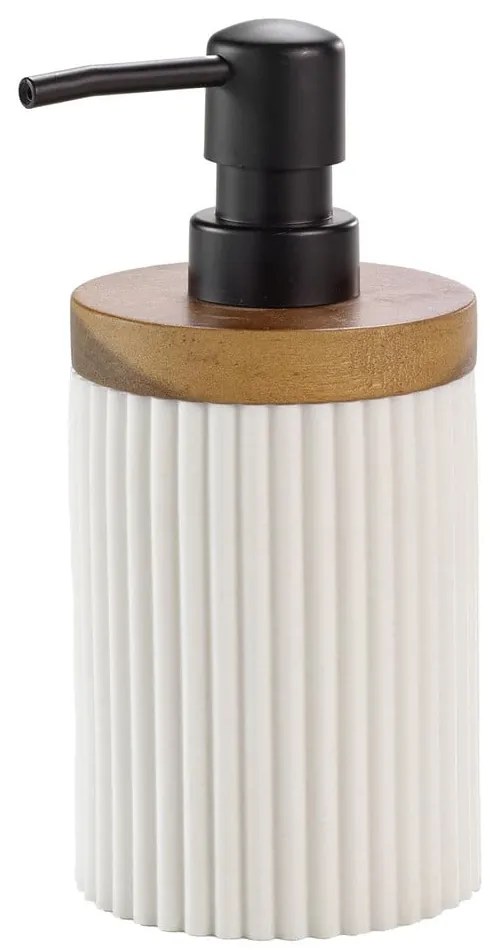 Dispenser di sapone in poliresina bianca 350 ml Niagara - douceur d'intérieur