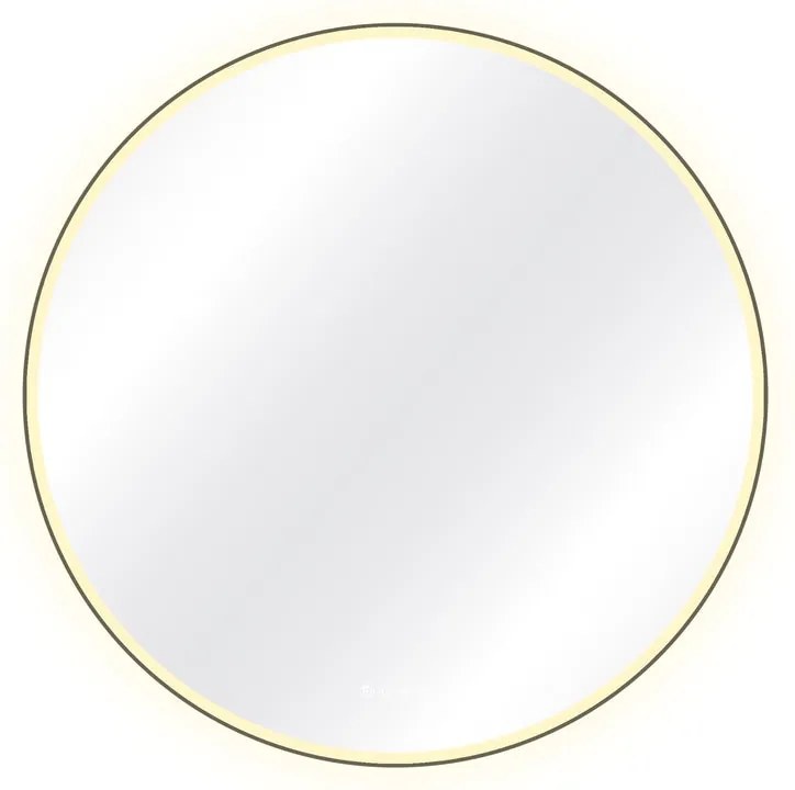 Specchio con illuminazione integrata bagno tondo SENSEA L 100 x H 100 x P 3.85 cm nero