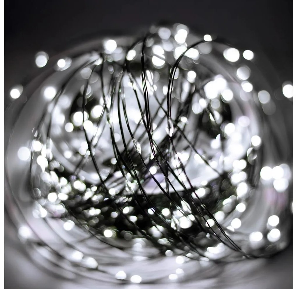 Catena luminosa natalizia a LED per esterni 1500xLED/230V 8 funzioni 153 m IP44 bianco freddo + telecomando