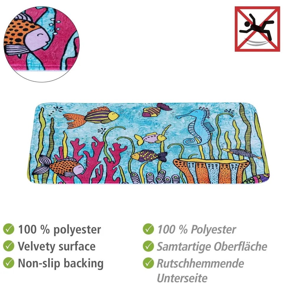 Tappetino da bagno in tessuto 45x70 cm Rollin'Art Ocean Life - Wenko