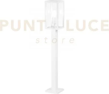 Palo mirage bianco 1 luce attacco e27 ip44 13x13x86cm in metallo e ...