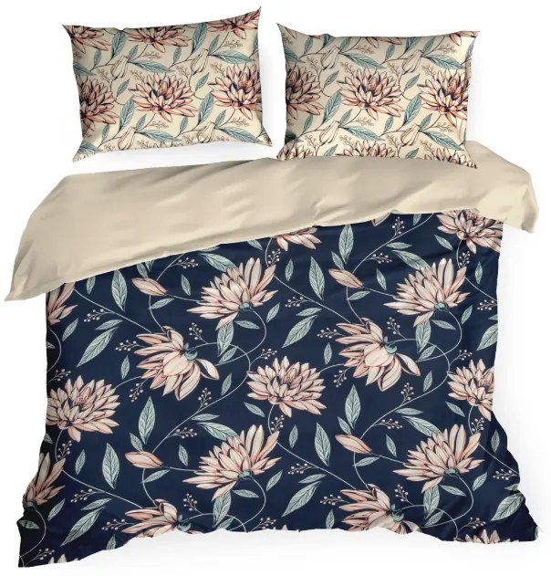 Biancheria da letto di lusso con motivo naturale in cotone sateen 2 parti: 1 pezzo 140 cmx200 + 1 pezzo 70 cmx80