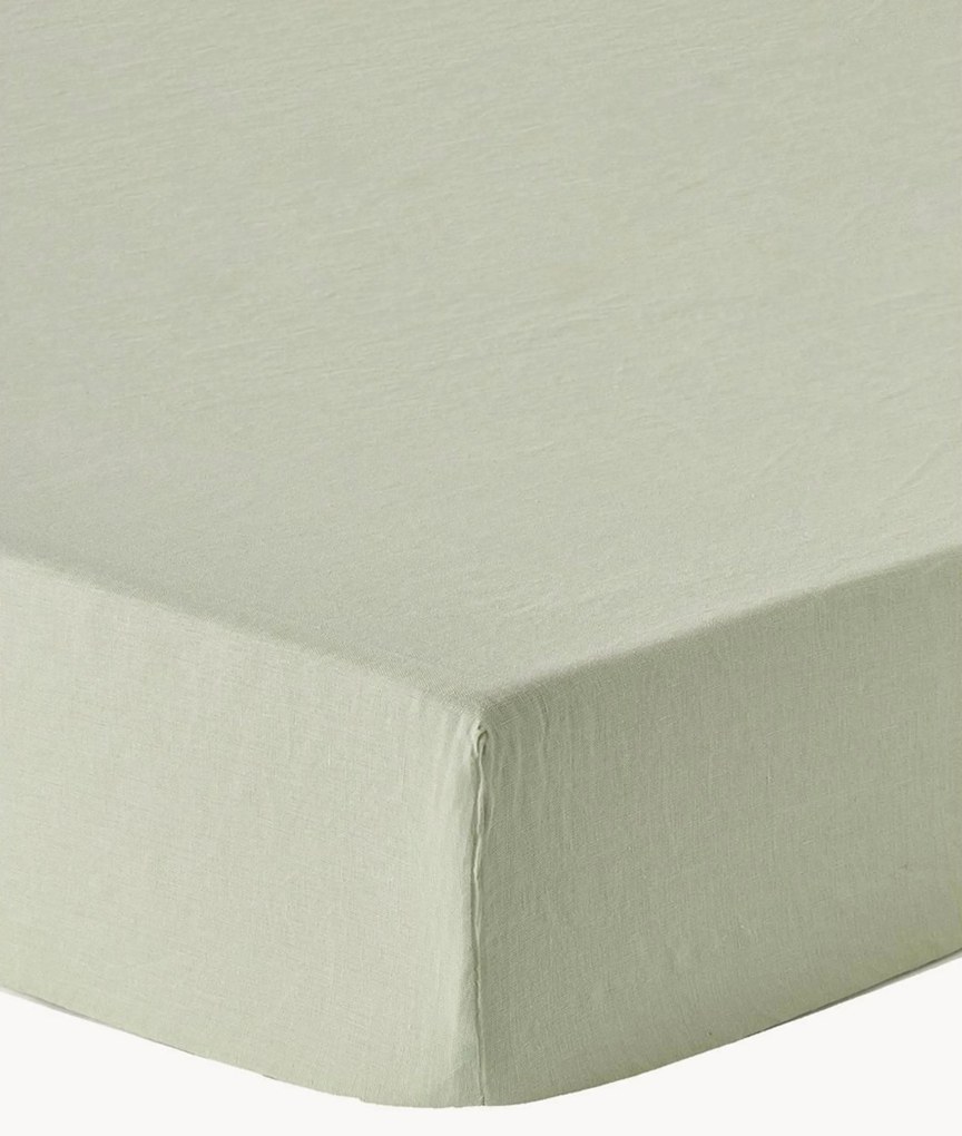 Lenzuolo con angoli topper in lino lavato Airy