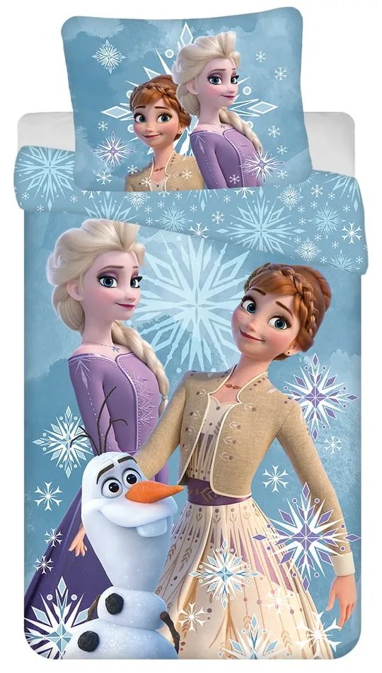 Biancheria da letto per bambini in cotone per letto singolo 140x200 cm Frozen - Jerry Fabrics
