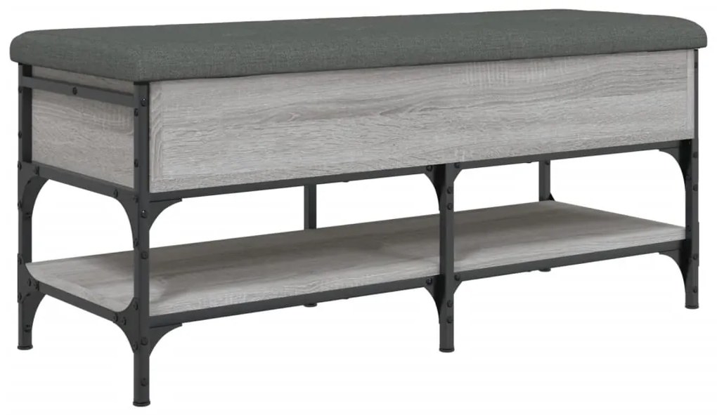 Panca Porta Scarpe Grigio Sonoma 102x42x45 cm Legno Multistrato