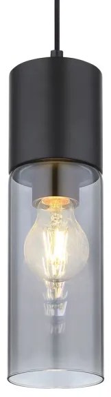 Globo 21000HB - Lampadario a sospensione con filo ANNIKA 1xE27/25W/230V diametro 10,5 cm nero