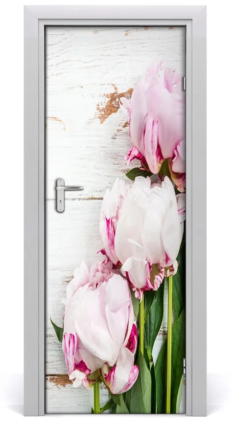 Adesivo per porta Peonia 95x205 cm