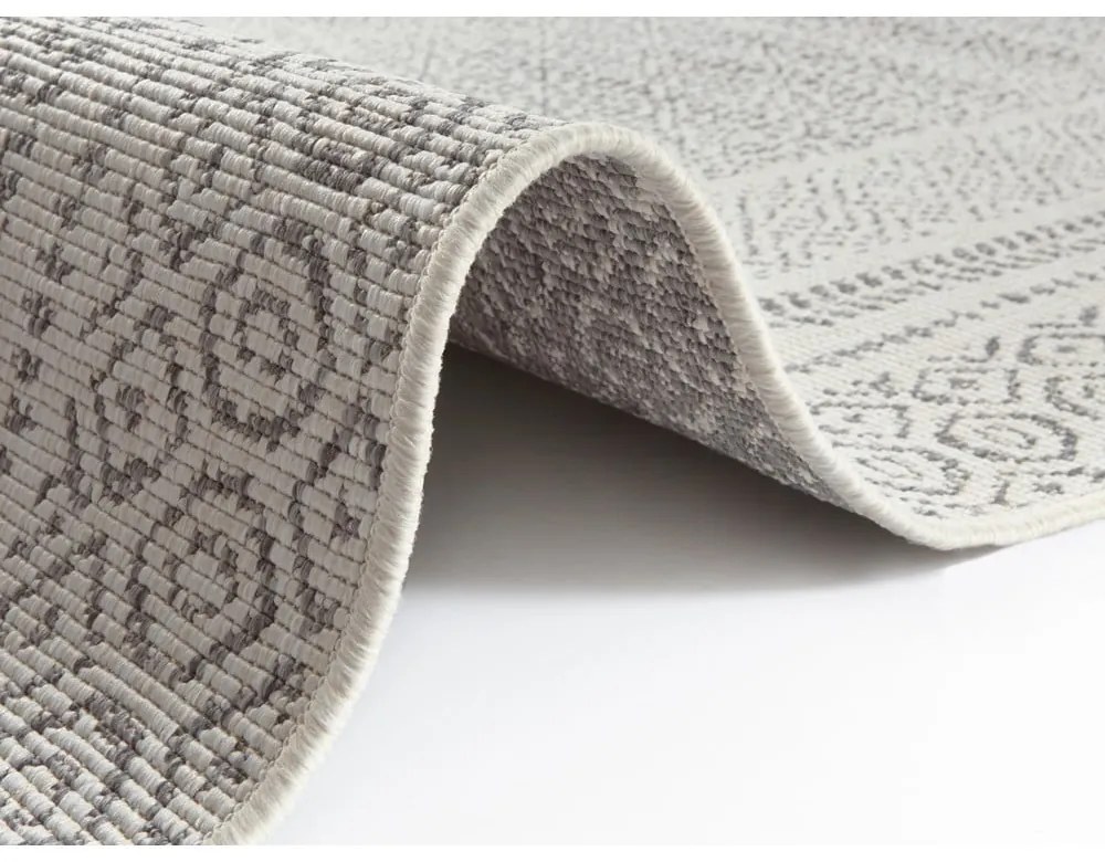 Runner da esterno grigio e bianco Berlino, 80 x 250 cm - Ragami