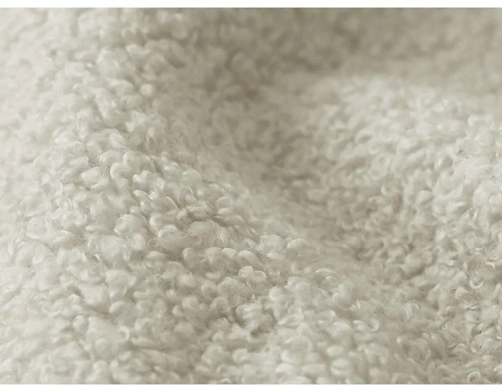 Divano beige allungabile/con contenitore con rivestimento in bouclé 266 cm Pele – Makamii