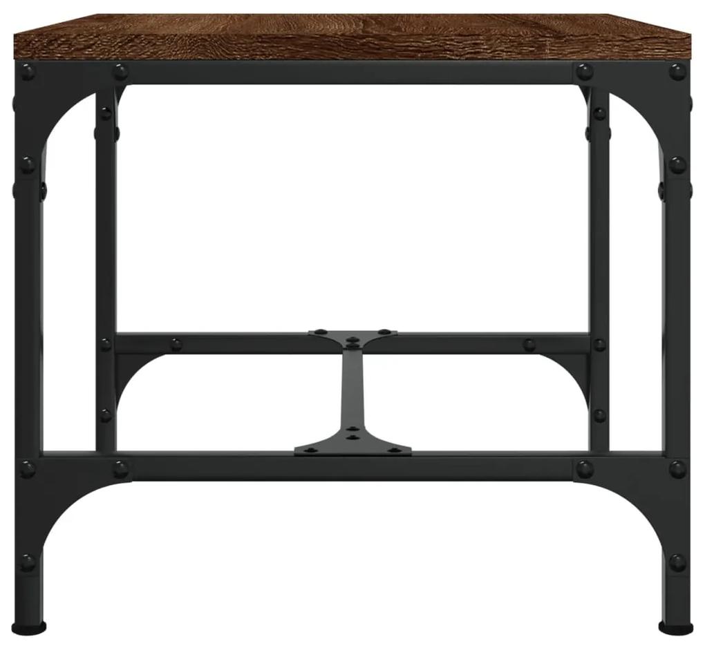 Tavolino da salotto rovere marrone 40x40x35cm legno multistrato