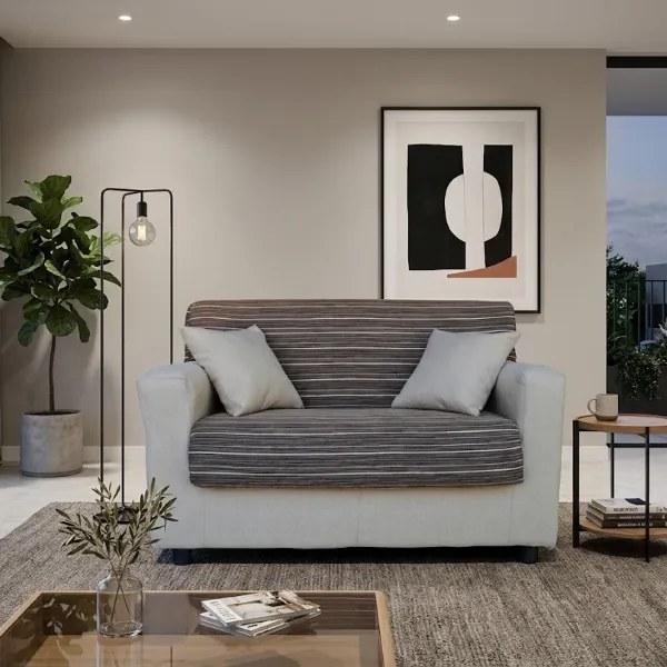 Divano 2 posti Nocciola 2 - tessuto sfoderabile 124 cm BOLOGNA