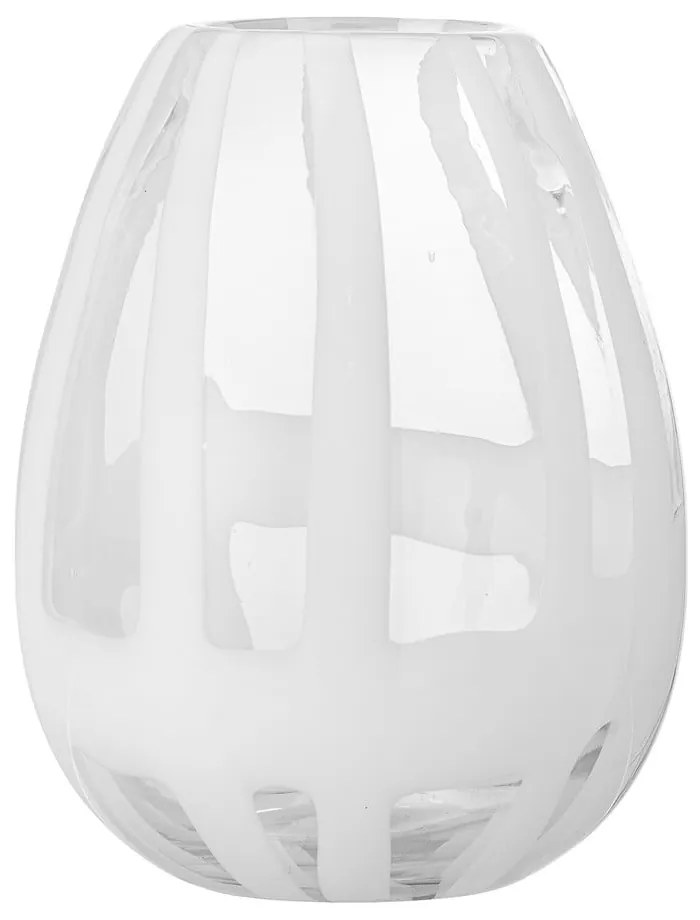 Vaso in vetro bianco fatto a mano (altezza 18 cm) Cosmin - Bloomingville