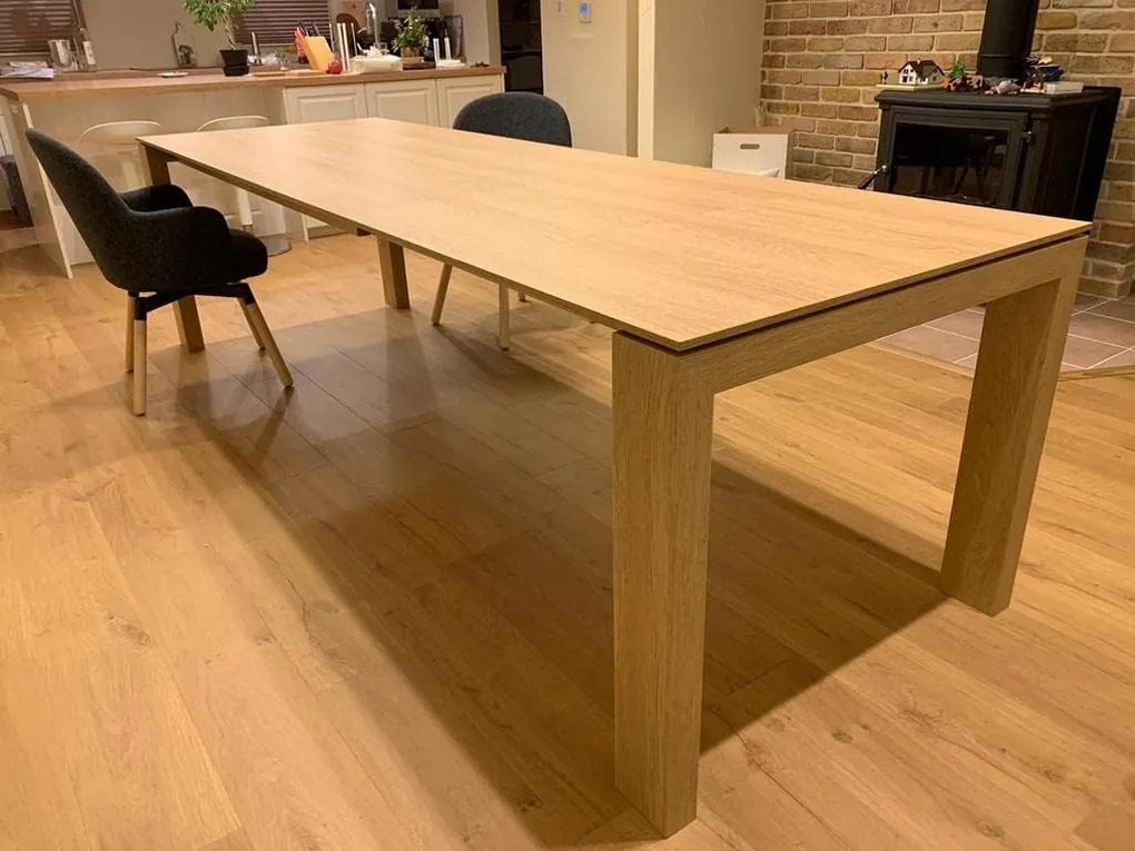 Tavolo  da pranzo moderno allungabile rovere naturale 180 x 90