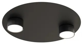 Lampada da soffitto in acciaio BOLX 2 nera 2xGX53