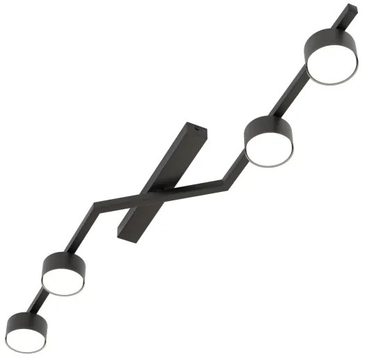 Plafoniera SKAN 4xGX53/12W/230V, nera