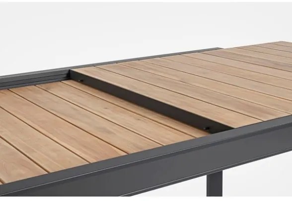 Tavolo Allungabile Da Esterno In Alluminio Antracite 100x220-340 Cm Belmar Bizzotto