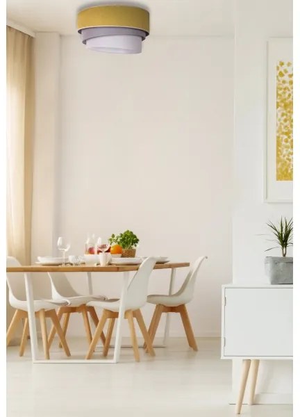 Duolla - Plafoniera TRIO 1xE27/15W/230V diametro 45 cm giallo/grigio/bianco