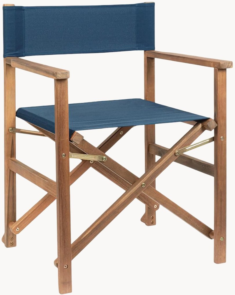 Set di 2 sedie da giardino pieghevoli in legno di acacia con braccioli Noemi