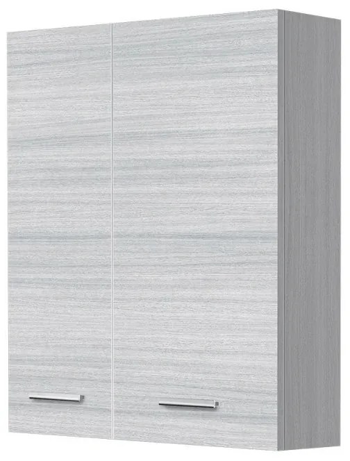 Pensile bagno sospeso 60 cm grigio con ante e ripiano interno Desya