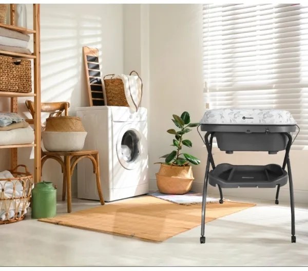 PETITE&amp;MARS - Fasciatoio con vasca da bagno SPA 3in1 grigio