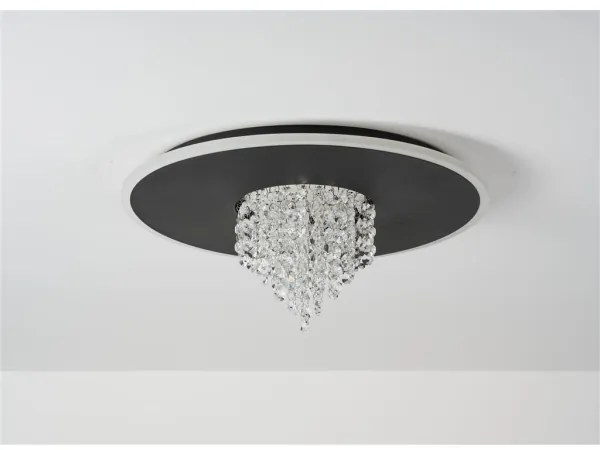 Searchlight 21126-32BK - LED dimmerabile plafoniera DELUGE 20W/230V Ø 31,5 cm nero