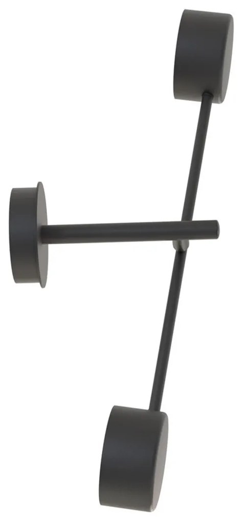 Lampada da parete in acciaio NATSU K2 nero 2xGX53