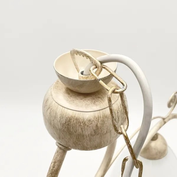 Lampadario a sospensione con catena RETRO 2xE27/60W/230V oro/patina