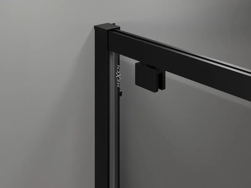 Mexen Exo-BR cabina doccia ribaltabile 100 x 100 cm, trasparente, nera - 8181-100-100-70-00