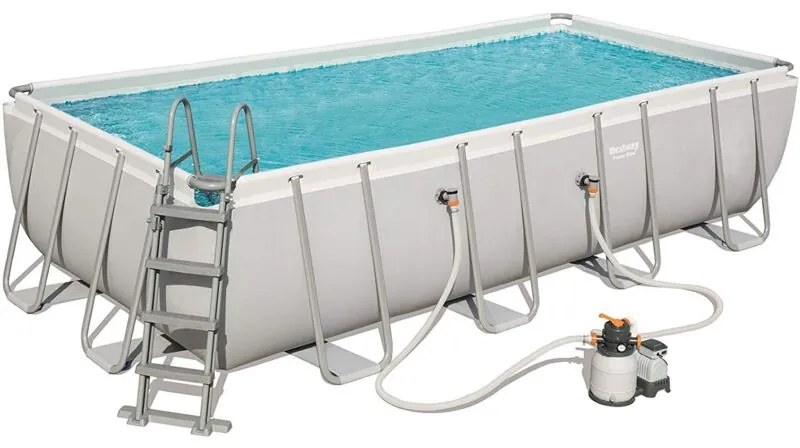 Piscina Power Steel Rettangolare Telaio Portante Cm.549X274X122H. - kg.113.9 - lt.14.812 - filtro sabbia (art.56466)