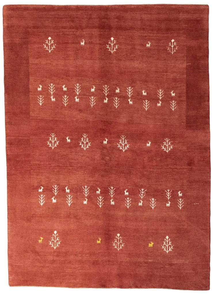 Gabbeh Tappeto 170 x 240 Rosso (Iran) Annodato A Mano