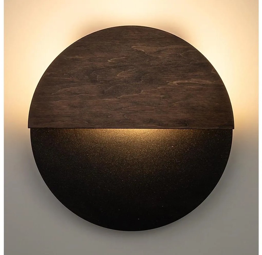 Applique a LED LUNA LED/7W/230V diametro 26 cm nero/marrone