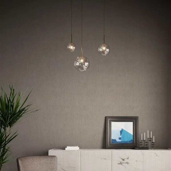 Ideal Lux - Lampadario LED a sospensione con filo EQUINOXE 1xG4/2W/230V diametro 20 cm ottone/fumé