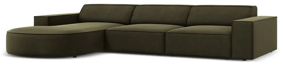 Divano angolare in velluto verde (angolo sinistro) Jodie - Micadoni Home
