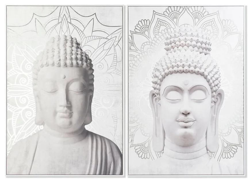Quadro DKD Home Decor Buddha Orientale (82,5 x 4,5 x 122,5 cm) (2 Unità)