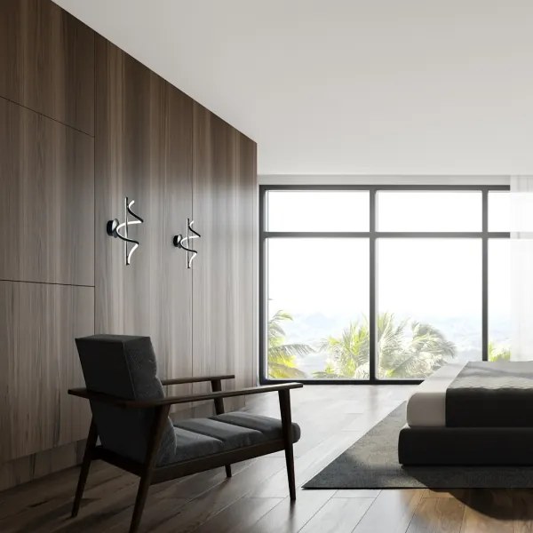 Applique a LED TWIST LED/12W/230V nero