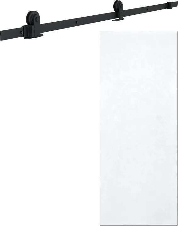 Porta scorrevole reversibile Side in mdf bianco, L 93 x H 212 cm, con binario Indus