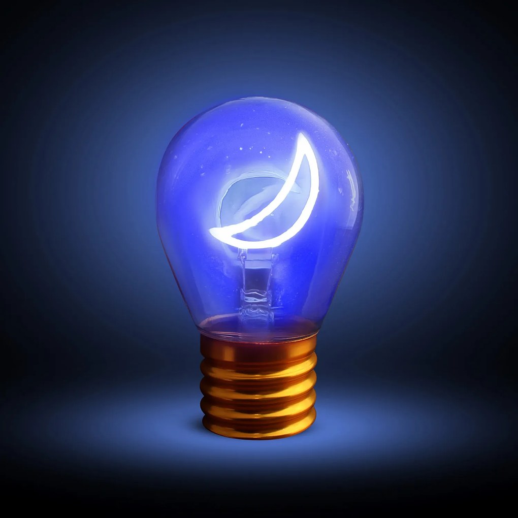 Lampadina decorativa led Luna ricaricabile