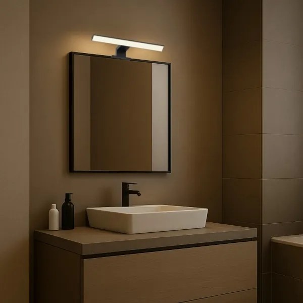 Rabalux 75024 - Illuminazione LED per specchio da bagno LORIC LED/6W/230V IP44 30 cm nero