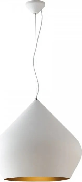 Lampadario Glamour Tholos trasparente paralume bianco E27 Ø52cm LUCE AMBIENTE DESIGN