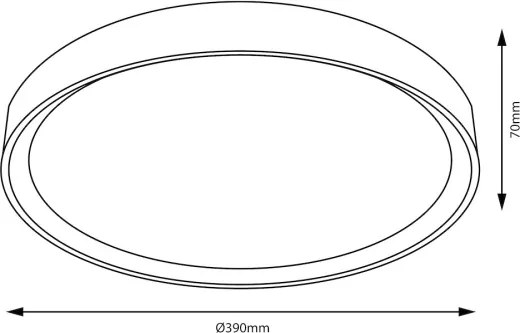Plafoniera LED FOREST 24W/230V, Ø 39 cm, marrone