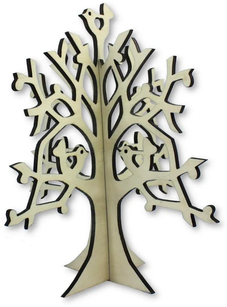 Porta anelli a albero in legno - Medio