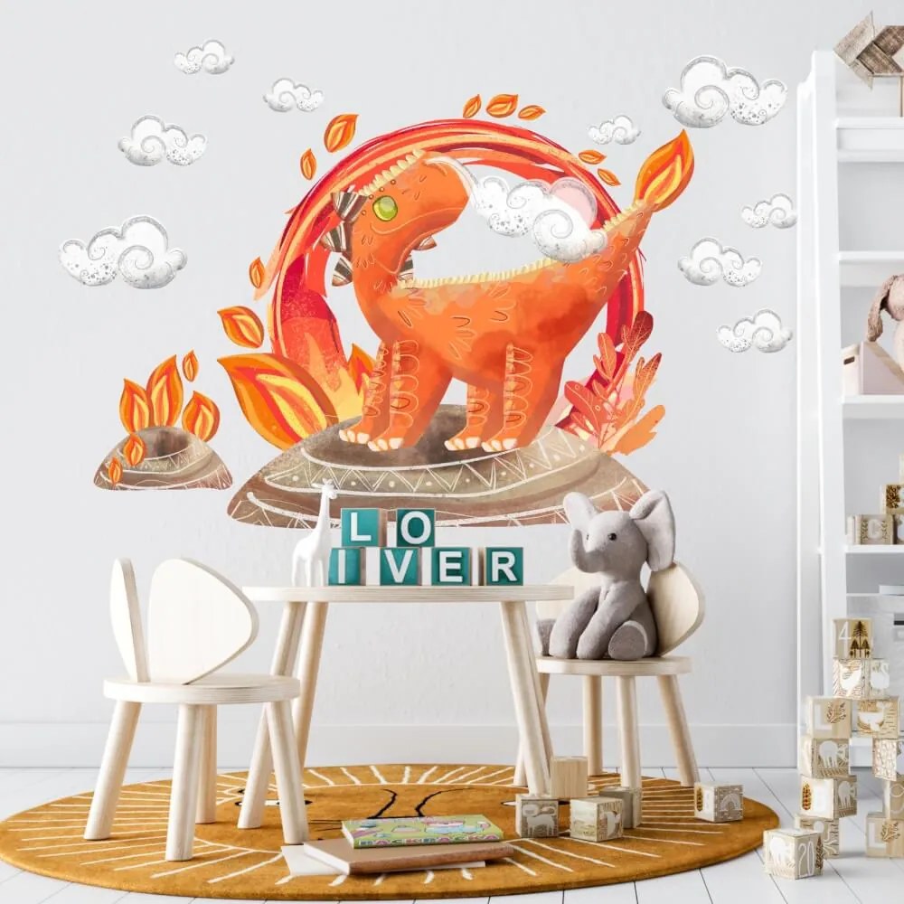 Adesivo murale - Drago di fuoco Ardor | Inspio