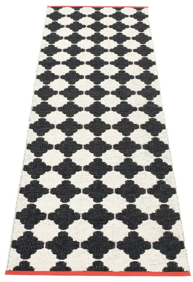 Passatoia da interno/esterno bianca e nera 70x225 cm Marre Black Coral – Pappelina