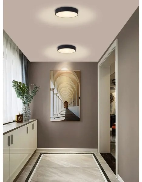 Immax NEO 07201L-Plafoniera LED dimmerabile RONDATE 28W/230V nero Tuya+RC