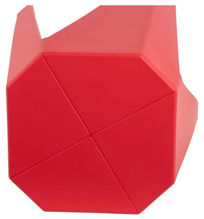 Sgabello rosso in plastica Cherish – Leitmotiv