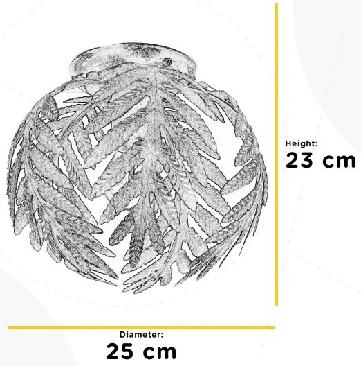 ONLI - Plafoniera FELCE 1xE27/22W/230V color crema