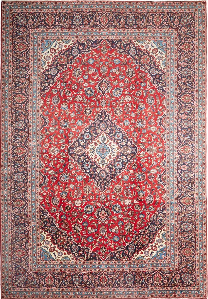 Kashan Tappeto persiano 350x250 Rosso (Iran) Annodato A Mano