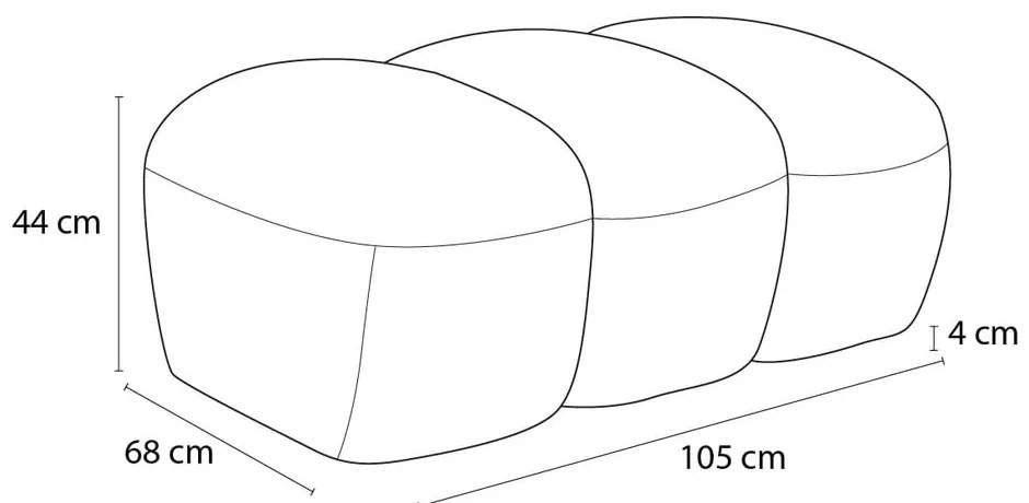 Poggiapiedi beige con rivestimento in bouclé Hippolyte – Bobochic Paris